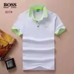 manches courtes t-shirt boss grande taille lapel vert white,hugo boss t-shirt brothers